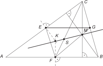 Geometriai ábra háromszög pontokkal és vonalakkal Geometriai ábra, amely egy háromszöget, pontokat, vonalakat és szögeket ábrázol.