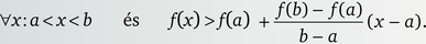 Matematikai kifejezés egyenlőtlenséggel és függvényekkel Matematikai kifejezés, amely egy egyenlőtlenséget és függvények közötti kapcsolatot mutat be.