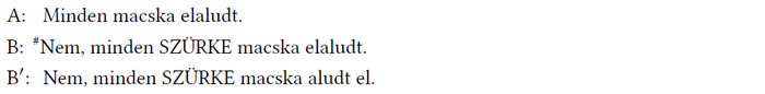 Három mondat a macskák alvásáról, különböző színű macskákra vonatkozóan.