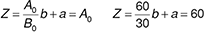Matematikai egyenletek kifejezései Két matematikai egyenlet, az egyik általános formában, a másik konkrét számokkal.