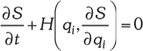 Hamilton-Jacobi egyenlet képe A Hamilton-Jacobi egyenlet: ∂S/∂t + H(qi, ∂S/∂qi) = 0, klasszikus mechanikában és kvantummechanikában használatos.