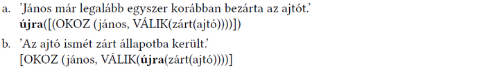 Ajtó bezárásának ismétlése logikai kifejezésekkel Két mondat és logikai kifejezések az ajtó bezárásának ismétlődéséről, János által.
