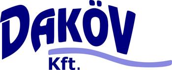 DAKÖV Kft. logó kék színű betűkkel
