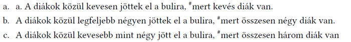 Diákok részvétele a bulin Három mondat a diákok bulira való részvételéről és a diákok számáról.