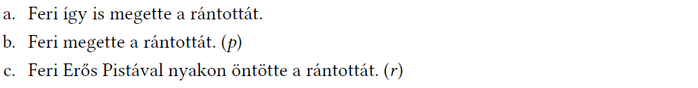 Feri rántotta fogyasztása különböző módokon Három mondat Feri rántotta fogyasztásáról, köztük Erős Pistával nyakon öntve.