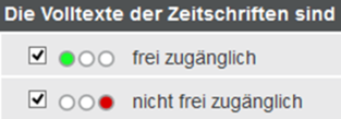 Jelmagyarázat a folyóiratok teljes szövegének hozzáférhetőségéről: szabad és nem szabad hozzáférés.