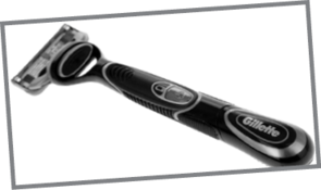 Gillette fekete borotva modern kialakítással Gillette borotva fekete színben, modern kialakítással, szőrtelenítéshez.