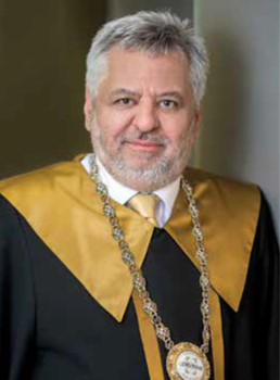 Hivatalos öltözet arany vállpánttal és nyaklánccal Hivatalos öltözetben lévő személy arany vállpánttal és nyaklánccal