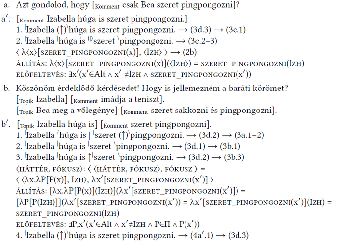 Logikai érvelések és állítások Izabella és Bea pingpong iránti szeretetéről, kommentekkel és topikokkal.