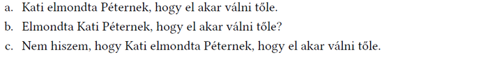Kati és Péter közötti kommunikáció a válásról Három mondat Kati és Péter közötti kommunikációról, válás témában.