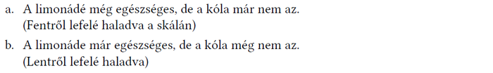 Limonádé és kóla egészségesség összehasonlítása Két mondat a limonádé és kóla egészségességéről, különböző nézőpontokból.