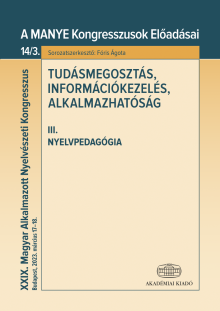 Tudásmegosztás, információkezelés, alkalmazhatóság III. Nyelvpedagógia