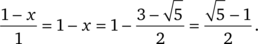 Matematikai egyenlet az aranymetszésről Matematikai egyenlet, amely az aranymetszést mutatja be a Fibonacci sorozatban.
