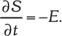 Matematikai egyenlet a változás sebességéről Matematikai egyenlet: ∂S/∂t = -E, amely a változás sebességét és energiát fejezi ki.