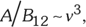 Matematikai kifejezés: A/B12 ~ v^3 Matematikai kifejezés, ahol A osztva B12-vel hasonló v a harmadik hatványon.