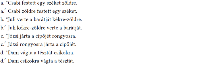Mondatok különböző szórendben Mondatok különböző szórendben, példák a nyelvtani szintaxisra.