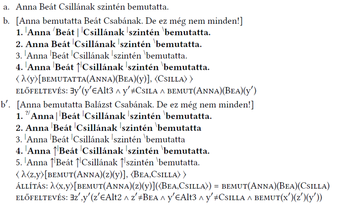 Nyelvészeti elemzés Anna, Bea, Csilla és Balázs bemutatkozásáról különböző logikai és nyelvi szempontok alapján.