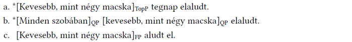 Nyelvi szerkezetek és jelölések három mondatban Három mondat nyelvi szerkezetekkel és jelölésekkel, példák a nyelvészetben.
