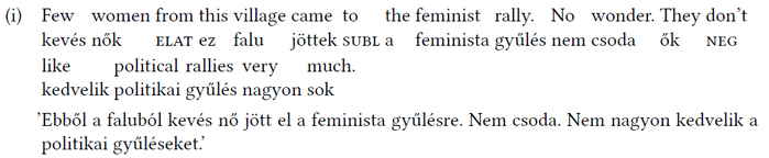 Nyelvtani elemzés angol és magyar mondattal a feminista gyűlésről Angol és magyar mondat nyelvtani elemzése a feminista gyűlésről, kevés nő a faluból.