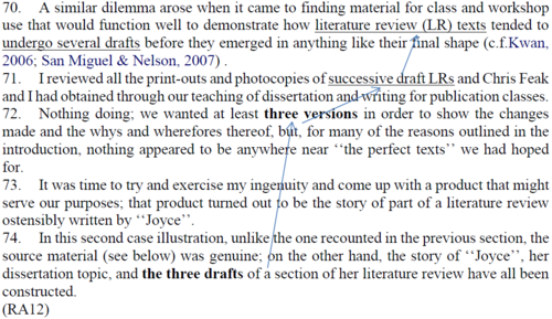 Szakirodalmi áttekintés szövegek kidolgozása vázlatokkal Szövegrészlet a szakirodalmi áttekintés szövegek kidolgozásáról, vázlatok és verziók bemutatásával.