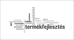 Termékfejlesztés szófelhő Szófelhő a termékfejlesztéshez kapcsolódó fogalmakkal, mint termékötlet, fejlődés, kereskedői, QFD, márka.
